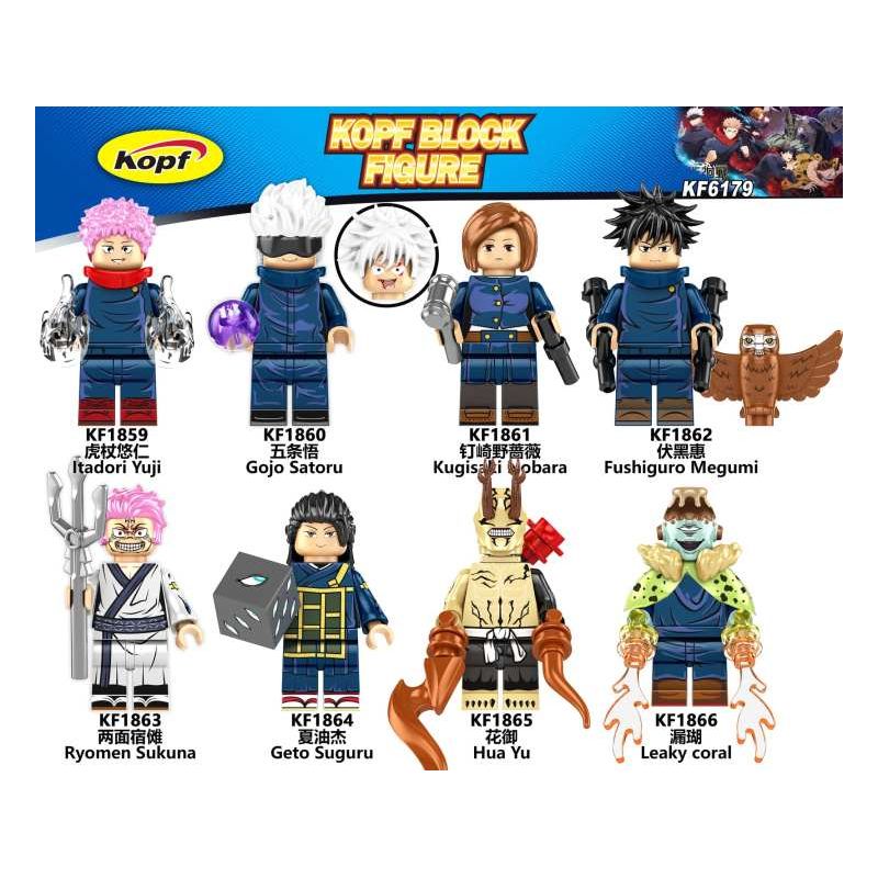 KOPF KF6179 6179 KF1859 1859 KF1860 1860 KF1861 1861 KF1862 1862 KF1863 1863 KF1864 1864 KF1865 1865 KF1866 1866 non  SPELL FIGHT BACK 8 NHÂN VẬT NHỎ bộ đồ chơi xếp lắp ráp ghép mô hình Collectable Minifigures JUJUTSU KAISEN Búp Bê Sưu Tầm