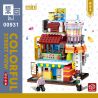 ZHEGAO 00928 00929 00930 00931 non  KHUNG CẢNH ĐƯỜNG PHỐ ĐẦY MÀU SẮC CỬA HÀNG TIỆN LỢI NHÀ RAMEN PHÒNG TRÒ CHƠI QUÁN TRÀ SỮA bộ đồ chơi xếp lắp ráp ghép mô hình Creator COLORFUL STREET VIEW Sáng Tạo 2798 khối