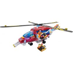 CRA-Z-ART LITE BRIX 35822 non  MÁY BAY TRỰC THĂNG CỨU HỘ bộ đồ chơi xếp lắp ráp ghép mô hình City RESCUE COPTER VEHICLE Thành Phố