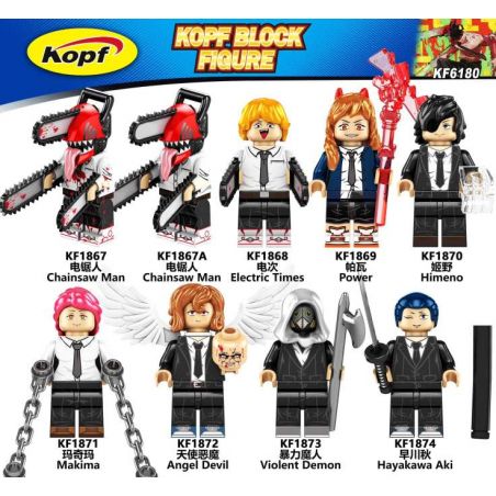 KOPF KF6180 6180 KF1867 1867 KF1867A 1867A KF1868 1868 KF1869 1869 KF1870 1870 KF1871 1871 KF1872 1872 KF1873 1873 KF1874 1874 non  CHAINSAW MAN MINIFIGURE 9 LOẠI bộ đồ chơi xếp lắp ráp ghép mô hình Collectable Minifigures Búp Bê Sưu Tầm