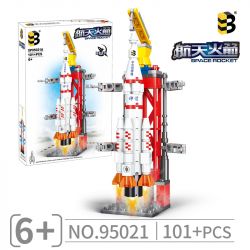 B BRAND 95021 non  TÊN LỬA VŨ TRỤ MINI bộ đồ chơi xếp lắp ráp ghép mô hình Space SPACE ROCKET Thám Hiểm Không Gian 101 khối