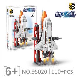 B BRAND 95020 non  TÀU CON THOI MINI bộ đồ chơi xếp lắp ráp ghép mô hình Space SPACE SHUTTLE Thám Hiểm Không Gian 110 khối