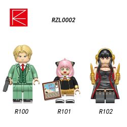 RZL 0002 R100 R101 R102 non  NHÀ CHƠI GIÁN ĐIỆP 3 MINIFIGURES bộ đồ chơi xếp lắp ráp ghép mô hình Collectable Minifigures Búp Bê Sưu Tầm