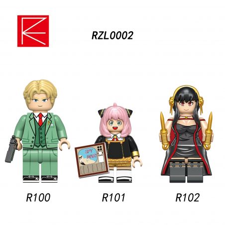 RZL 0002 R100 R101 R102 non  NHÀ CHƠI GIÁN ĐIỆP 3 MINIFIGURES bộ đồ chơi xếp lắp ráp ghép mô hình Collectable Minifigures Búp Bê Sưu Tầm