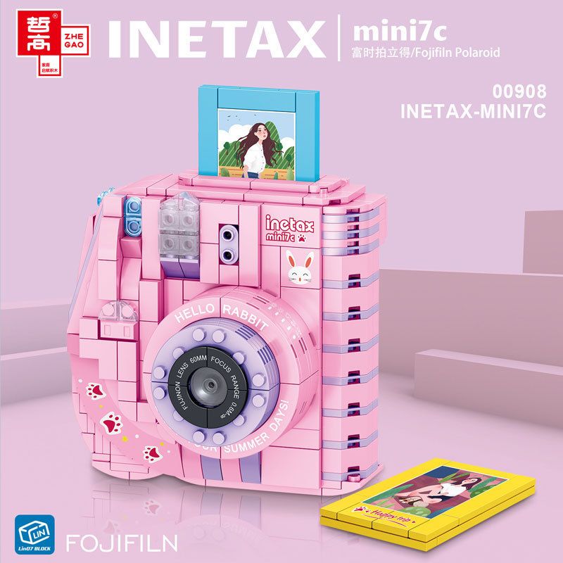 ZHEGAO 00908 non  FTSE POLAROID bộ đồ chơi xếp lắp ráp ghép mô hình Creator Expert FOJIFILN POLAROID INETAX MINI7C Chuyên Gia Sáng Tạo 494 khối