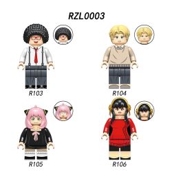 RZL 0003 R103 R104 R105 R106 non  NHÀ CHƠI GIÁN ĐIỆP 4 MINIFIGURES bộ đồ chơi xếp lắp ráp ghép mô hình Collectable Minifigures Búp Bê Sưu Tầm