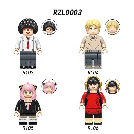RZL 0003 R103 R104 R105 R106 non  NHÀ CHƠI GIÁN ĐIỆP 4 MINIFIGURES bộ đồ chơi xếp lắp ráp ghép mô hình Collectable Minifigures Búp Bê Sưu Tầm