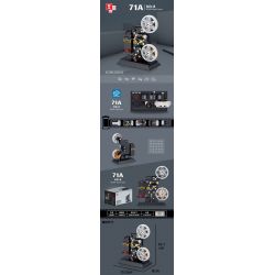 ZHEGAO 00907 non  MÁY CHIẾU CỔ ĐIỂN KEYSTONE bộ đồ chơi xếp lắp ráp ghép mô hình Creator Expert KINGSUN 71A KD-8 DIGITAL CAMERA Chuyên Gia Sáng Tạo 436 khối