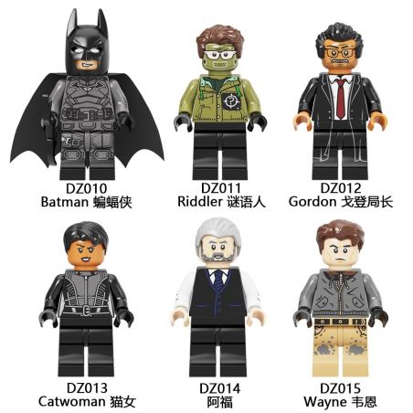 UNKNOWN DZ015 DZ010 DZ011 DZ012 DZ013 DZ014 non  BATMAN MINIFIGURES 6 LOẠI bộ đồ chơi xếp lắp ráp ghép mô hình The  Batman Movie Người Dơi Bảo Vệ Gotham