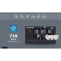 ZHEGAO 00907 non  MÁY CHIẾU CỔ ĐIỂN KEYSTONE bộ đồ chơi xếp lắp ráp ghép mô hình Creator Expert KINGSUN 71A KD-8 DIGITAL CAMERA Chuyên Gia Sáng Tạo 436 khối