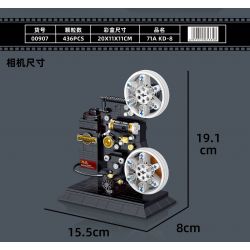 ZHEGAO 00907 non  MÁY CHIẾU CỔ ĐIỂN KEYSTONE bộ đồ chơi xếp lắp ráp ghép mô hình Creator Expert KINGSUN 71A KD-8 DIGITAL CAMERA Chuyên Gia Sáng Tạo 436 khối