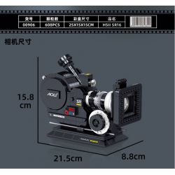 ZHEGAO 00906 non  MÁY ẢNH ARRI CỔ ĐIỂN bộ đồ chơi xếp lắp ráp ghép mô hình Creator Expert AOLIFLEX HS II SR16 DIGITAL CAMERA Chuyên Gia Sáng Tạo 608 khối