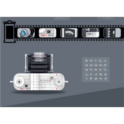 ZHEGAO 00905 non  MÁY ẢNH KỸ THUẬT SỐ bộ đồ chơi xếp lắp ráp ghép mô hình Creator Expert LANMUI LM-1 A974 DIGITAL CAMERA Chuyên Gia Sáng Tạo 474 khối