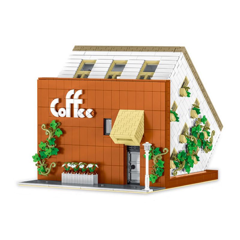 MorkModel 10209 Mork Model 10209 non  QUÁN CÀ PHÊ LỘN NGƯỢC bộ đồ chơi xếp lắp ráp ghép mô hình Modular Buildings UPSIDE DOWN CAFE Mô Hình Nhà Cửa 3118 khối