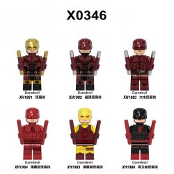 XINH X0346 0346 1981 1982 1983 1984 1985 1986 non  DAREDEVIL 6 NHÂN VẬT NHỎ bộ đồ chơi xếp lắp ráp ghép mô hình Collectable Minifigures Búp Bê Sưu Tầm
