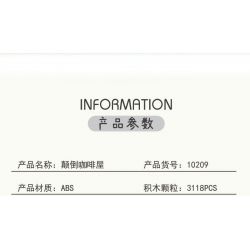 MorkModel 10209 Mork Model 10209 non  QUÁN CÀ PHÊ LỘN NGƯỢC bộ đồ chơi xếp lắp ráp ghép mô hình Modular Buildings UPSIDE DOWN CAFE Mô Hình Nhà Cửa 3118 khối