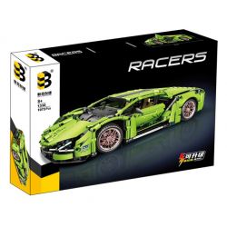 B BRAND 1330 K CARD 1340 non  LAMBORGHINI tỷ lệ 1:14 bộ đồ chơi xếp lắp ráp ghép mô hình  DEFORMED Kỹ Thuật Công Nghệ Cao Mô Hình Phương Tiện 1073 khối