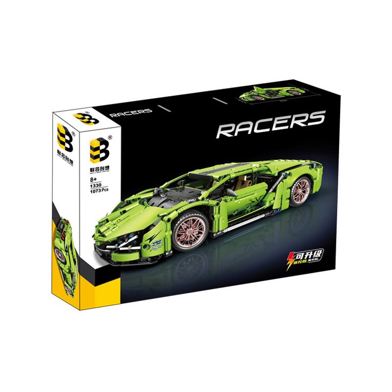 B BRAND 1330 K CARD 1340 non  LAMBORGHINI tỷ lệ 1:14 bộ đồ chơi xếp lắp ráp ghép mô hình  DEFORMED Kỹ Thuật Công Nghệ Cao Mô Hình Phương Tiện 1073 khối