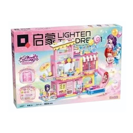 QMAN ENLIGHTEN KEEPPLEY 31017 non  NGƯỜI YÊU TỎA SÁNG BIỆT THỰ TÌNH bộ đồ chơi xếp lắp ráp ghép mô hình Girl Con Gái 638 khối