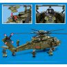 SEMBO 202152 non  TRỰC THĂNG -20 MÁY BAY VŨ TRANG bộ đồ chơi xếp lắp ráp ghép mô hình Military Army Z-20 ATTACK HELICOPTER Quân Sự Bộ Đội 750 khối