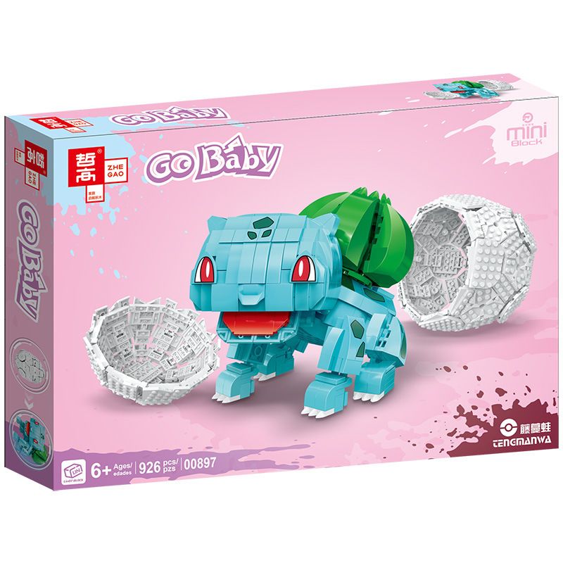 ZHEGAO 00897 non  ẾCH NHO bộ đồ chơi xếp lắp ráp ghép mô hình GO BABY 926 khối