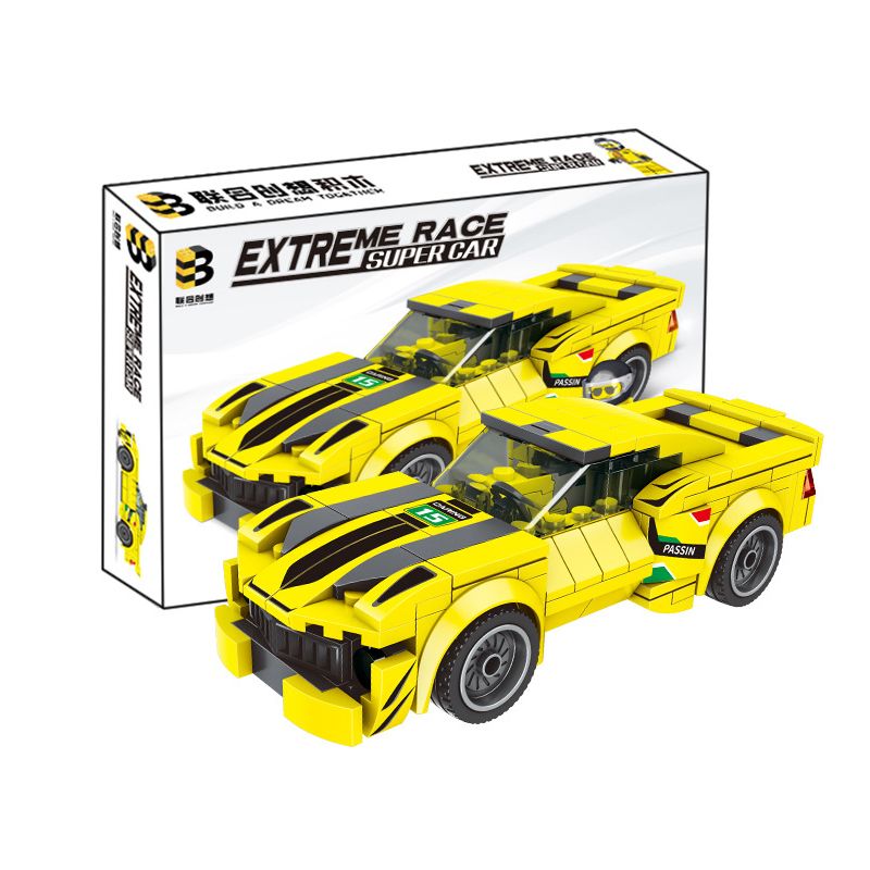 B BRAND 222 non  CAMARO bộ đồ chơi xếp lắp ráp ghép mô hình Speed Champions Racing Cars Đua Xe Công Thức 182 khối