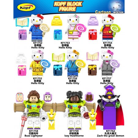 KOPF KF1756 1756 KF1757 1757 KF1758 1758 KF1759 1759 KF1762 1762 KF6166 6166 KF1752 1752 KF1753 1753 KF1754 1754 KF1755 1755 non  PHIM HOẠT HÌNH NHÂN VẬT NHỎ 9 LOẠI bộ đồ chơi xếp lắp ráp ghép mô hình Collectable Minifigures Búp Bê Sưu Tầm