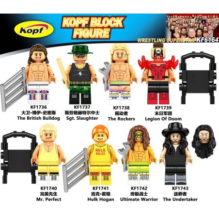 KOPF KF1740 1740 KF1741 1741 KF1742 1742 KF1743 1743 KF6164 6164 KF1736 1736 KF1737 1737 KF1738 1738 KF1739 1739 non  SIÊU SAO ĐẤU VẬT MINIFIGURES 8 LOẠI bộ đồ chơi xếp lắp ráp ghép mô hình Collectable Minifigures WRESTLING SUPERSTAR Búp Bê Sưu Tầm