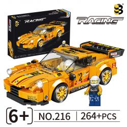 B BRAND 216 non  PORSCHE 911 bộ đồ chơi xếp lắp ráp ghép mô hình Speed Champions Racing Cars Đua Xe Công Thức 264 khối