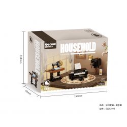 Decool 55002 55001A Jisi 55002 55001A non  PHÒNG KHÁCH GIA ĐÌNH MINI NGHỈ NGƠI NGHE NHẠC TẮM bộ đồ chơi xếp lắp ráp ghép mô hình Creator HOUSEHOLD Sáng Tạo