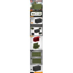 TBS TOYS J775 non  CONTAINER QUÂN SỰ ĐA CHỨC NĂNG bộ đồ chơi xếp lắp ráp ghép mô hình Military Army MILITARY CONTAINER Quân Sự Bộ Đội 10 khối