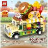 818 98284 ZHEGAO 00891 non  XE BÁNH MÌ KẸP THỊT bộ đồ chơi xếp lắp ráp ghép mô hình FOOD SNACKS HAMBURG CAR 638 khối