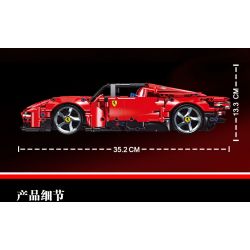 BOBO LIKE 33003 non  FERRARI DAYTONA SP3 tỷ lệ 1:14 bộ đồ chơi xếp lắp ráp ghép mô hình  Kỹ Thuật Công Nghệ Cao Mô Hình Phương Tiện 1394 khối