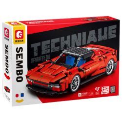 SEMBO WEKKI VIGGI 715305 non  THIẾT BỊ ĐIÊN RỒ XE THỂ THAO FERRARI SP4 tỷ lệ 1:18 bộ đồ chơi xếp lắp ráp ghép mô hình  Kỹ Thuật Công Nghệ Cao Mô Hình Phương Tiện 522 khối