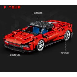 SEMBO WEKKI VIGGI 715305 non  THIẾT BỊ ĐIÊN RỒ XE THỂ THAO FERRARI SP4 tỷ lệ 1:18 bộ đồ chơi xếp lắp ráp ghép mô hình  Kỹ Thuật Công Nghệ Cao Mô Hình Phương Tiện 522 khối