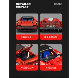 SEMBO WEKKI VIGGI 715305 non  THIẾT BỊ ĐIÊN RỒ XE THỂ THAO FERRARI SP4 tỷ lệ 1:18 bộ đồ chơi xếp lắp ráp ghép mô hình  Kỹ Thuật Công Nghệ Cao Mô Hình Phương Tiện 522 khối
