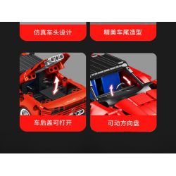 SEMBO WEKKI VIGGI 715305 non  THIẾT BỊ ĐIÊN RỒ XE THỂ THAO FERRARI SP4 tỷ lệ 1:18 bộ đồ chơi xếp lắp ráp ghép mô hình  Kỹ Thuật Công Nghệ Cao Mô Hình Phương Tiện 522 khối