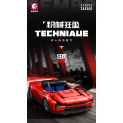 SEMBO WEKKI VIGGI 715305 non  THIẾT BỊ ĐIÊN RỒ XE THỂ THAO FERRARI SP4 tỷ lệ 1:18 bộ đồ chơi xếp lắp ráp ghép mô hình  Kỹ Thuật Công Nghệ Cao Mô Hình Phương Tiện 522 khối
