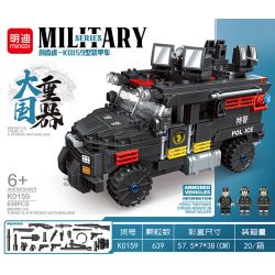 MINGDI K0159 0159 non  KIẾM VÀ RĂNG - XE BỌC THÉP K0159 bộ đồ chơi xếp lắp ráp ghép mô hình Military Army Quân Sự Bộ Đội 639 khối