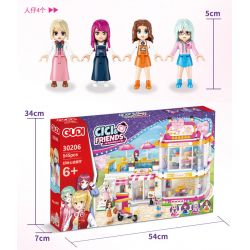 GUDI 30206 non  NHÀ HÀNG TỰ CHỌN NGON bộ đồ chơi xếp lắp ráp ghép mô hình CICI &  545 khối