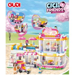 GUDI 30206 non  NHÀ HÀNG TỰ CHỌN NGON bộ đồ chơi xếp lắp ráp ghép mô hình CICI &  545 khối