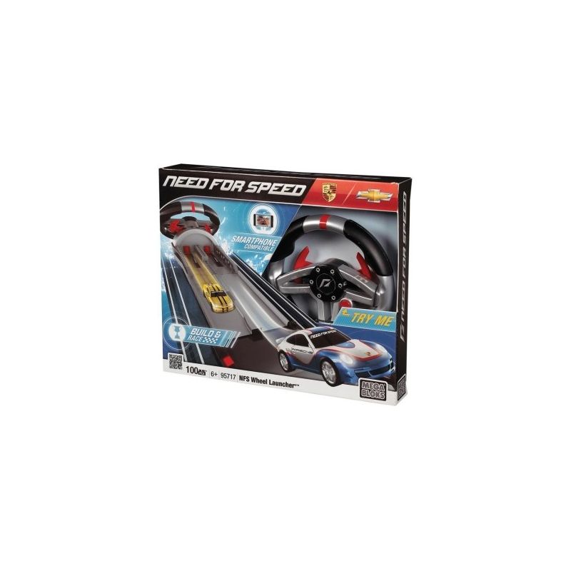 MEGA BLOKS 95717 non  VÔ LĂNG MÁY PHÁT bộ đồ chơi xếp lắp ráp ghép mô hình Need For Speed NEED FOR SPEED WHEEL LAUNCHER 100 khối