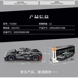 SEMBO WEKKI VIGGI 715303 non  CRAZY GEAR XE THỂ THAO CHIẾN BINH PEUGEOT 1:18 tỷ lệ 1:18 bộ đồ chơi xếp lắp ráp ghép mô hình  Kỹ Thuật Công Nghệ Cao Mô Hình Phương Tiện 532 khối