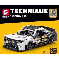 SEMBO WEKKI VIGGI 715301 non  TÍCH LŨY VŨ KHÍ XE THỂ THAO CHEVROLET CAMARO 1:18 tỷ lệ 1:18 bộ đồ chơi xếp lắp ráp ghép mô hình  Kỹ Thuật Công Nghệ Cao Mô Hình Phương Tiện 518 khối