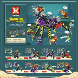 SX 2058 non  TINH CHẤT NHỆN 8 KẾT HỢP MẶT DÂY CHUYỀN QUỶ BÓNG RÂM KHẨU ĐỘ BẦU TRỜI NHANH RỒNG BAY TRÊN MÂY HẠN CHẾ MẠNG CHIM ĂN THỊT THÔNG PHÁO ĐÀI MA THUẬT NETHER SPIKE HẠNG NẶNG XUYÊN GIÓ bộ đồ chơi xếp lắp ráp ghép mô hình MONKIE 1224 khối