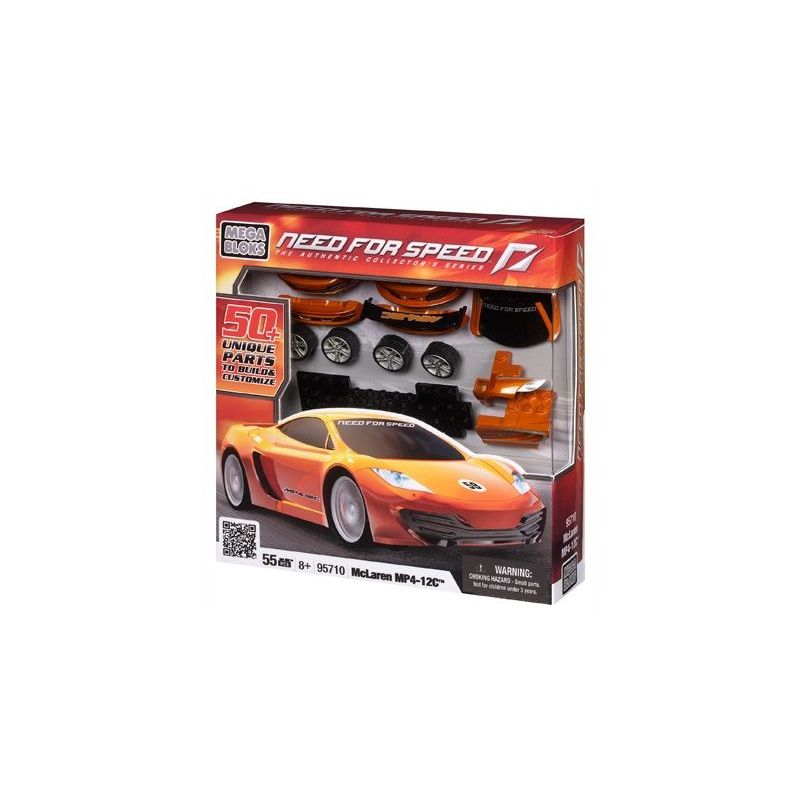 MEGA BLOKS 95710 non  MCLAREN MP4-12C tỷ lệ 1:38 bộ đồ chơi xếp lắp ráp ghép mô hình Need For Speed NEED FOR SPEED MCLAREN MP4-12C 55 khối