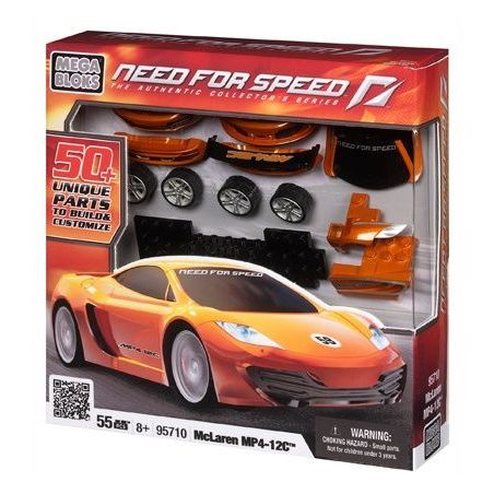 MEGA BLOKS 95710 non  MCLAREN MP4-12C tỷ lệ 1:38 bộ đồ chơi xếp lắp ráp ghép mô hình Need For Speed NEED FOR SPEED MCLAREN MP4-12C 55 khối
