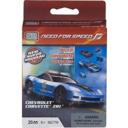MEGA BLOKS 95779 non  XE CẢNH SÁT CHEVROLET CORVETTE ZR-1 tỷ lệ 1:55 bộ đồ chơi xếp lắp ráp ghép mô hình Need For Speed NEED FOR SPEED CHEVROLET CORVETTE ZR1 20 khối