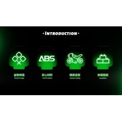 SEMBO WEKKI VIGGI 713003 non  TRANG BỊ ĐIÊN CUỒNG MÔTÔ KAWASAKI Z900 tỷ lệ 1:7 bộ đồ chơi xếp lắp ráp ghép mô hình  Kỹ Thuật Công Nghệ Cao Mô Hình Phương Tiện 872 khối