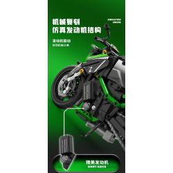 SEMBO WEKKI VIGGI 713003 non  TRANG BỊ ĐIÊN CUỒNG MÔTÔ KAWASAKI Z900 tỷ lệ 1:7 bộ đồ chơi xếp lắp ráp ghép mô hình  Kỹ Thuật Công Nghệ Cao Mô Hình Phương Tiện 872 khối